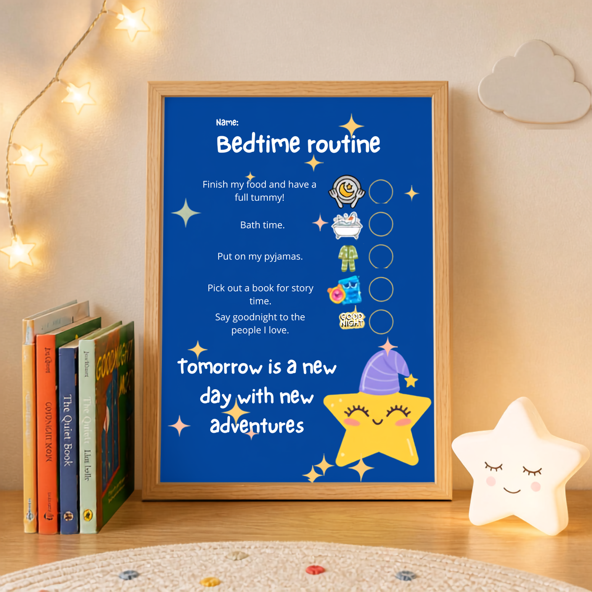 Printable Bedtime Routine Checklist for Kids (Nighttime Routine Chart)