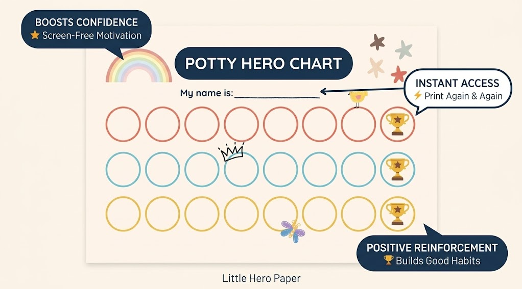 Potty Training Reward Chart for Toddlers